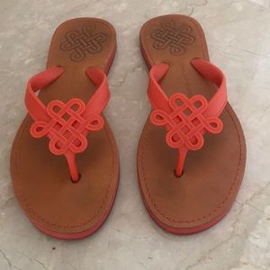 Diane Von Furstenberg Orange Flip Flops